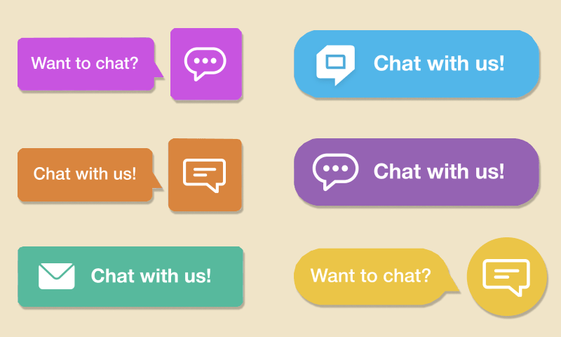 live chat button different options