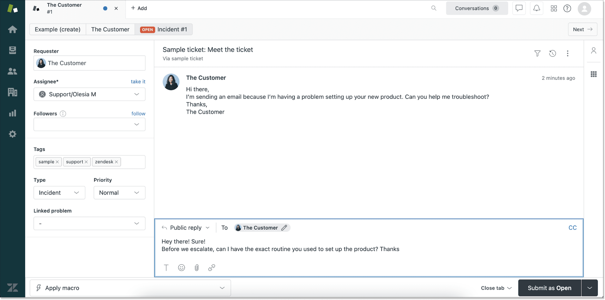 zendesk ticketing admin panel